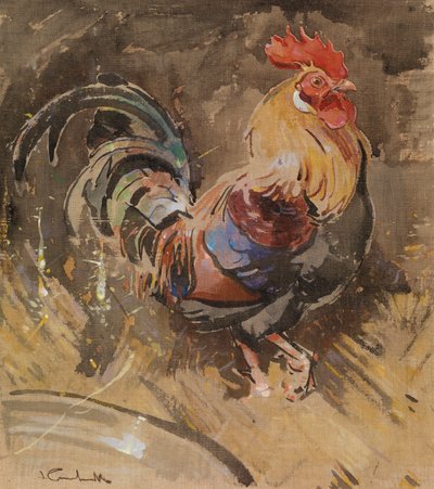 ديك مينوركا (غواش على الكتان) بواسطة جوزيف كوراهول