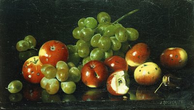 لا تزال الحياة مع Crabapples والعنب ، بواسطة جوزيف ديكر