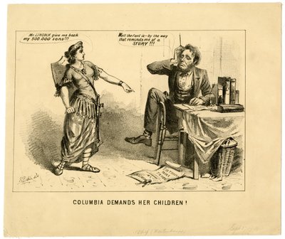 تطلب كولومبيا أطفالها ، 1864 بواسطة جوزيف بيكر