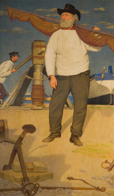 صياد يحمل شراعًا ، 1907. بواسطة جوزيف إدوارد سوثال