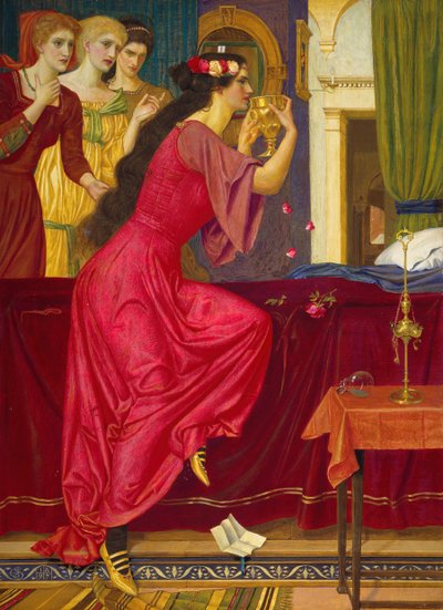 سيجيسموندا شرب السم ، c1897. بواسطة جوزيف إدوارد سوثال