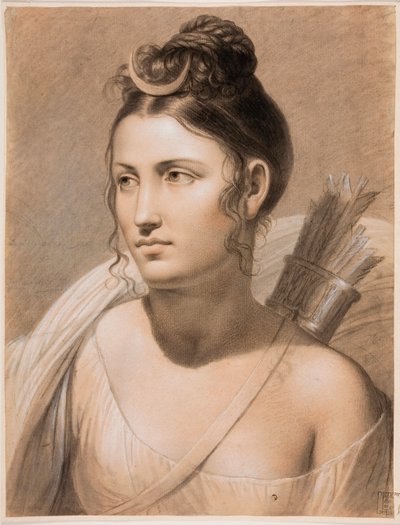 "ديان" (ديانا) باستيل لجوزيف فرانسوا دوك (1762-1829) متحف جرونينج في القرن الثامن عشر ، بروج بواسطة جوزيف فرانسوا دوك
