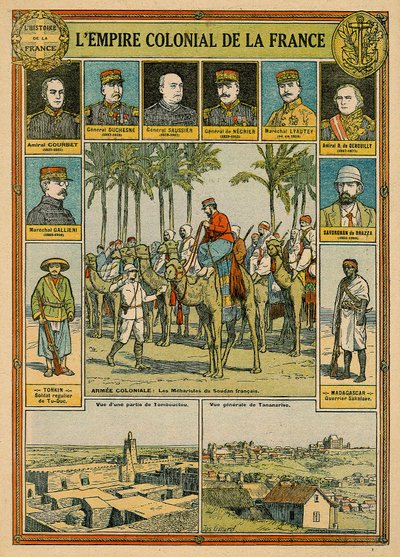 الإمبراطورية الاستعمارية الفرنسية، أواخر القرن التاسع عشر - أوائل القرن العشرين (ليثو ملون) بواسطة جوزيف جيرارد
