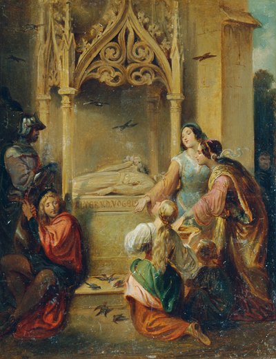 عند قبر والثر فون دير فوجلويد بواسطة جوزيف هاسلواندر