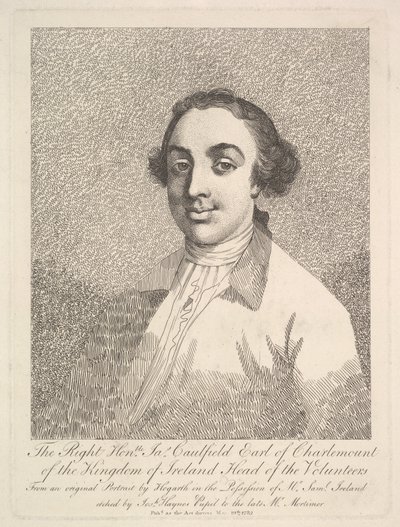 الرايت أونرابل جيمس كولفيلد ، إيرل شارلمان مملكة إيريلا ... ، 19 مارس 1782. بواسطة جوزيف هاينز