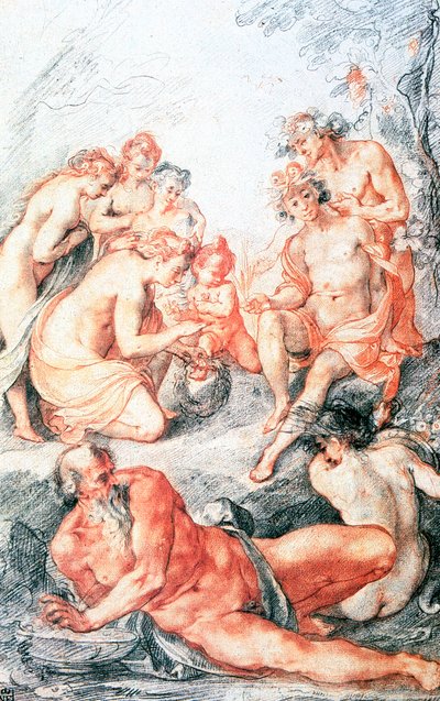 دراسة ، معمودية الطفل ، c1584-1609 بواسطة جوزيف هاينتس الأكبر