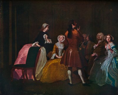 عائلة هارلو ، من صموئيل ريتشاردسون كلاريسا ، c1745 بواسطة جوزيف هيمور