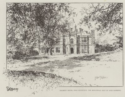 Dalmeny House ، بالقرب من إدنبره ، مقر ميدلوثيان للورد روزبيري بواسطة جوزيف هولاند ترينجهام