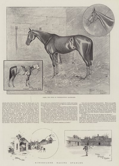 Kingsclere Racing اسطبلات بواسطة Joseph Holland Tringham
