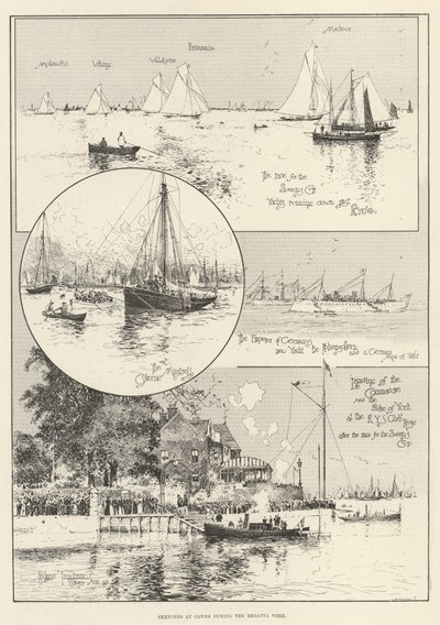 اسكتشات في Cowes خلال أسبوع Regatta بواسطة Joseph Holland Tringham