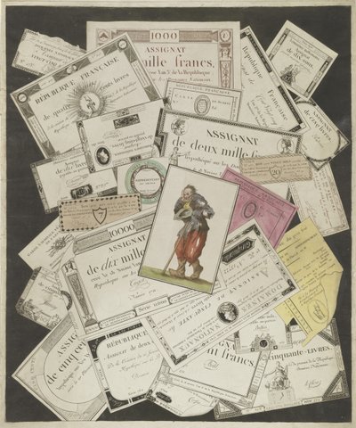 Trompe l'oeil مع Assignats ، ج. 1796 بواسطة جوزيف حنين