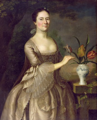 صورة لامرأة (تسمى السيدة دافنبورت) c.1762 بواسطة جوزيف جوناثان بلاكبيرن