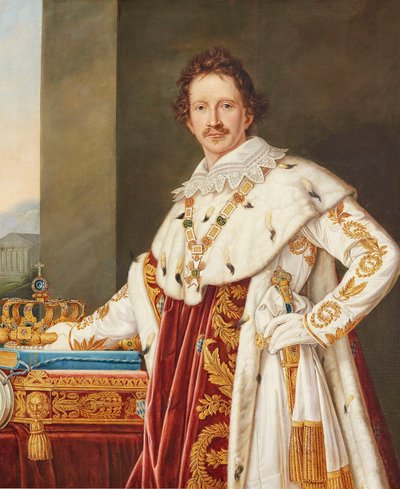 صورة شخصية لودفيج الأول من بافاريا 1786-1868 في رداء المسحة. بواسطة جوزيف كارل ستيلر