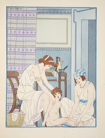 رعاية الأطفال ، رسم توضيحي من "أعمال أبقراط" ، 1934 بواسطة جوزيف كون ريجنير