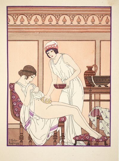 حمام الاسفنج ، رسم توضيحي من "أعمال أبقراط" ، 1934 بواسطة جوزيف كون ريجنير