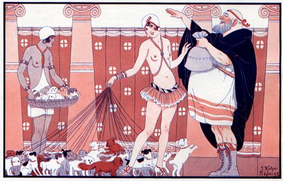 ثلاثة جائزة Féminins - جائزة الجدة القديمة الصغيرة من عائلة كبيرة - توضيح من la Vie Parisienne 1919 بواسطة جوزيف كون ريجنير