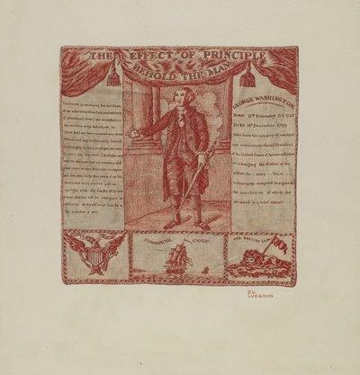 المنسوجات المطبوعة لجورج واشنطن ، ج. 1939. بواسطة جوزيف لوبرانو