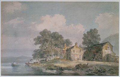 مزرعة بجوار بحيرة في منطقة البحيرة ، c.1797 بواسطة جوزيف مالورد وليام تورنر