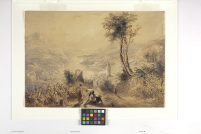 Berncastle (Oberwesel) (ألوان مائية وغواش على ورق أبيض مصفر) بواسطة جوزيف مالورد وليام تورنر