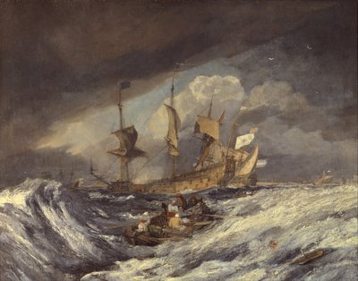 القوارب التي تحمل المراسي لرجال الحرب الهولنديين ، ج 1804 بواسطة جوزيف مالورد وليام تورنر