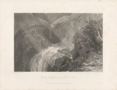 جسر السلسلة فوق نهر تيز ، 1838 (النقش والحفر) بواسطة جوزيف مالورد وليام تورنر