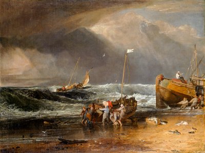 مشهد الساحل لصيادين يسحبون قاربًا على الشاطئ ، أو The Iveagh Seapiece (زيت على قماش) بواسطة جوزيف مالورد وليام تورنر