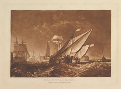 مدخل Calais Harbour Liber Studiorum ، الجزء الحادي عشر ، اللوحة 55 ، 1 يناير 1816. بواسطة جوزيف مالورد وليام تورنر