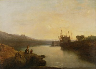 قلعة Harlech ، من Twgwyn Ferry ، Summer&39;s Evening Twilight بواسطة جوزيف مالورد وليام تورنر