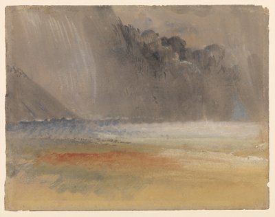 سحابة رعدية تنهال فوق البحر والبر ، 1835-1840 حوالي عام بواسطة جوزيف مالورد وليام تورنر