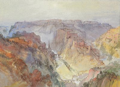 مدينة لوكسمبورغ من Fetschenhof ، 1839-1840. بواسطة جوزيف مالورد وليام تورنر