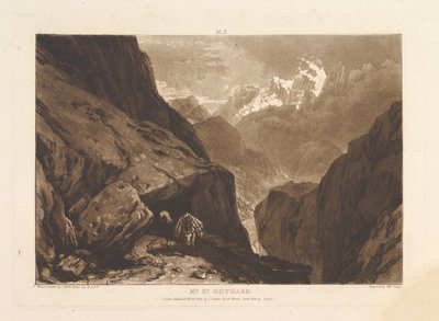 جبل. شارع دراسات كتاب جوتهارد ، الجزء 2 ، اللوحة 9 ، 20 فبراير 1808. بواسطة جوزيف مالورد وليام تورنر