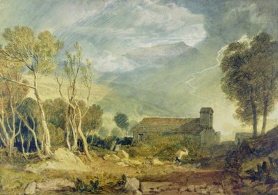 كنيسة باترديل القديمة ، حوالي 1810-15 (ألوان مائية على الجرافيت على الورق) بواسطة جوزيف مالورد وليام تورنر