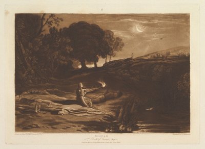 Rispah ، كتاب صموئيل الثاني ، الفصل 21 Liber Studiorum ، الجزء التاسع ، اللوحة 46 ، 23 أبريل 1812. بواسطة جوزيف مالورد وليام تورنر