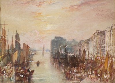 مشهد النهر ، لوهافر ، حوالي عام 1832 (ألوان مائية) بواسطة جوزيف مالورد وليام تورنر