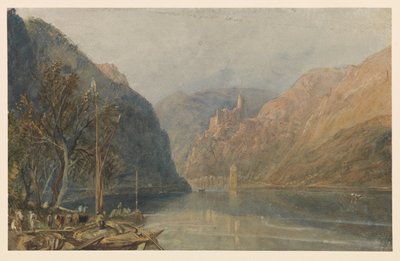 سانت Goarshausen وقلعة كاتز ، 1817 بواسطة جوزيف مالورد وليام تورنر