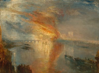 حرق مجلس اللوردات والعموم ، 16 أكتوبر 1834 ، 1835. بواسطة جوزيف مالورد وليام تورنر