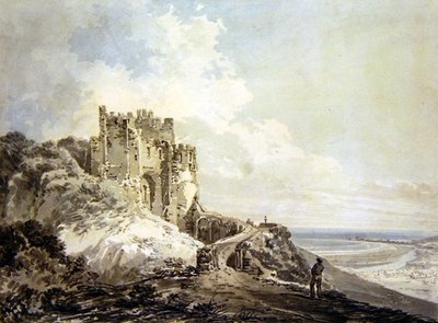 برج كونستابل ، قلعة دوفر ، حوالي 1793 (قلم رصاص بغسلات زرقاء ورمادية) بواسطة جوزيف مالورد وليام تورنر