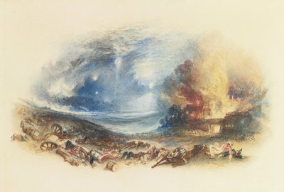 مجال واترلو ينظر إليه من Hougoumont ، ج. 1830 بواسطة جوزيف مالورد وليام تورنر