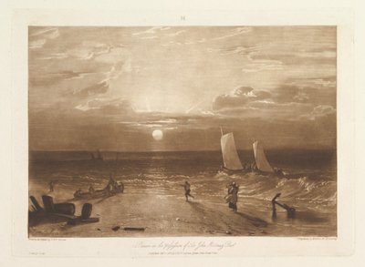 The Mildmay Sea-Piece Liber Studiorum ، الجزء الثامن ، اللوحة 40 ، 11 فبراير 1812. بواسطة جوزيف مالورد وليام تورنر