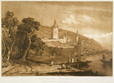 مدينة ثون ، من "Liber Studiorum" ، نقشها توماس هودجيتس ، 1816 بواسطة جوزيف مالورد وليام تورنر