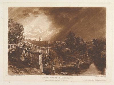 تجمع Water Cress ، جسر عبارات القضبان ، Twickenham Liber Studiorum ، pa ... ، 1 يناير 1819. بواسطة جوزيف مالورد وليام تورنر