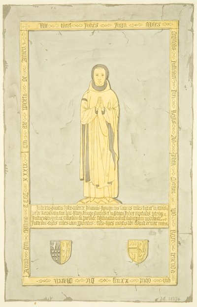 نحاس السير جون إنين في St Mary Redcliffe (ألوان مائية على ورق) بواسطة جوزيف مانينغ