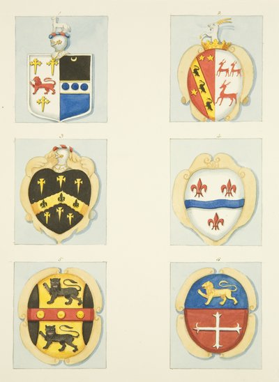 Coats-of-Arms in St James (قلم رصاص وألوان مائية على ورق) بواسطة جوزيف مانينغ