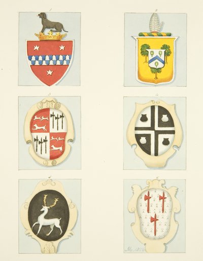 Coats-of-Arms in St James (قلم رصاص وألوان مائية على ورق) بواسطة جوزيف مانينغ