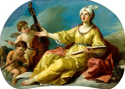 تجسيد للموسيقى ، الغناء مع بوتي العزف على الكمان والفلوت ، 1758 بواسطة جوزيف ماري فين