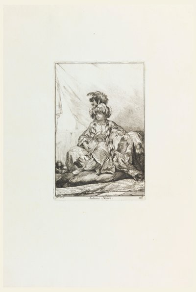 Sultane Noire (The Black Sultana) ، اللوحة 28 من سلسلة Caravanne du Sultan à la Mecque (قافلة السلطان إلى مكة) بواسطة جوزيف ماري فيين الأكبر