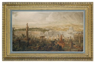 تصميم لقصر واترلو ، المقر المقترح لدوق ويلينغتون ، 1816 بواسطة جوزيف مايكل جاندي