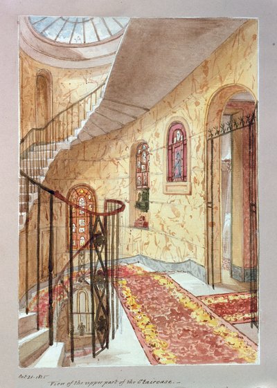 منظر للجزء العلوي من الدرج ، 1825 بواسطة جوزيف مايكل جاندي