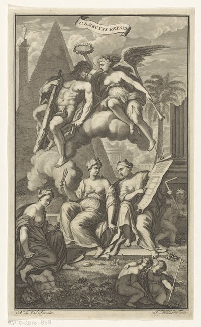 توجت فيكتوريا هرقل قرص مضغوط. بروينز رايسن (العنوان على الكائن) صفحة العنوان لـ: Cornelis de Bruyn، Reizen، 1698 بواسطة هندريك فان كرونفيلت