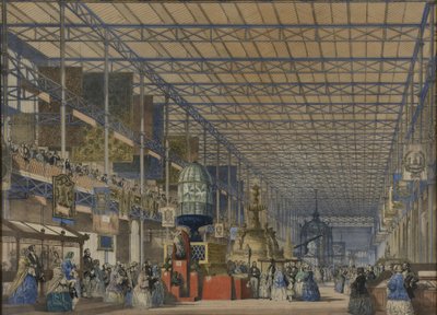 من "صور ديكنسون الشاملة للمعرض الكبير لعام 1851" ، نشر 1854 افتتاح المعرض الكبير - الصحن البريطاني ، 1854 بواسطة جوزيف ناش